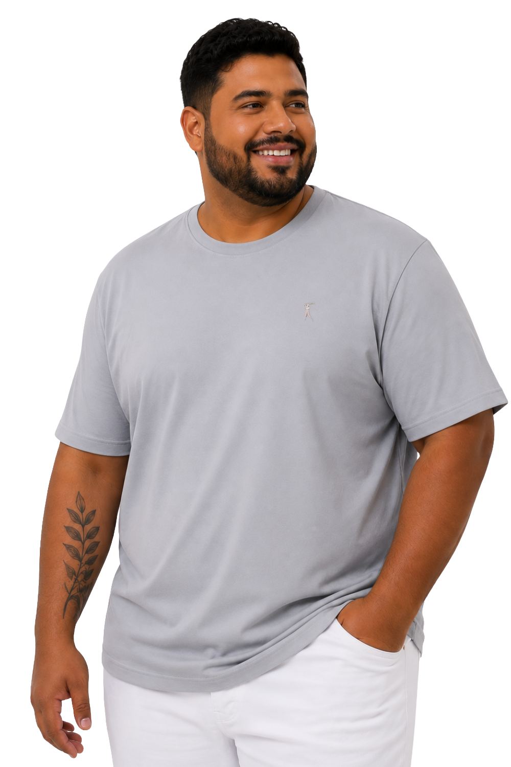 Camiseta Tradicional Bordada Plus Size