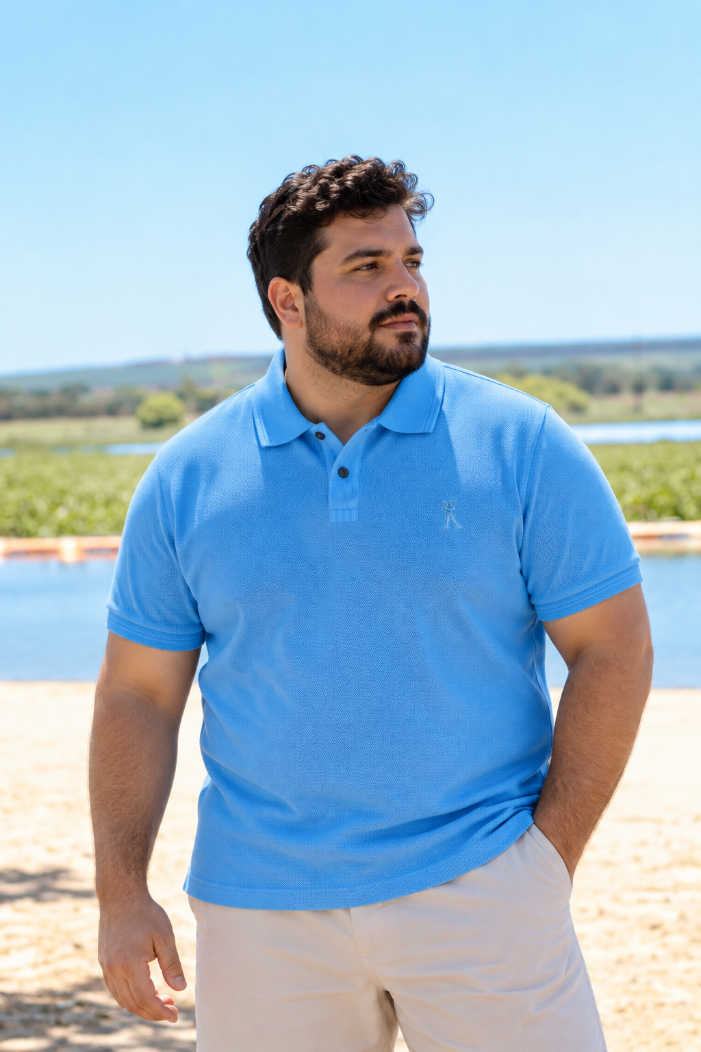 Camisa Polo Lisa Mali Plus Size
