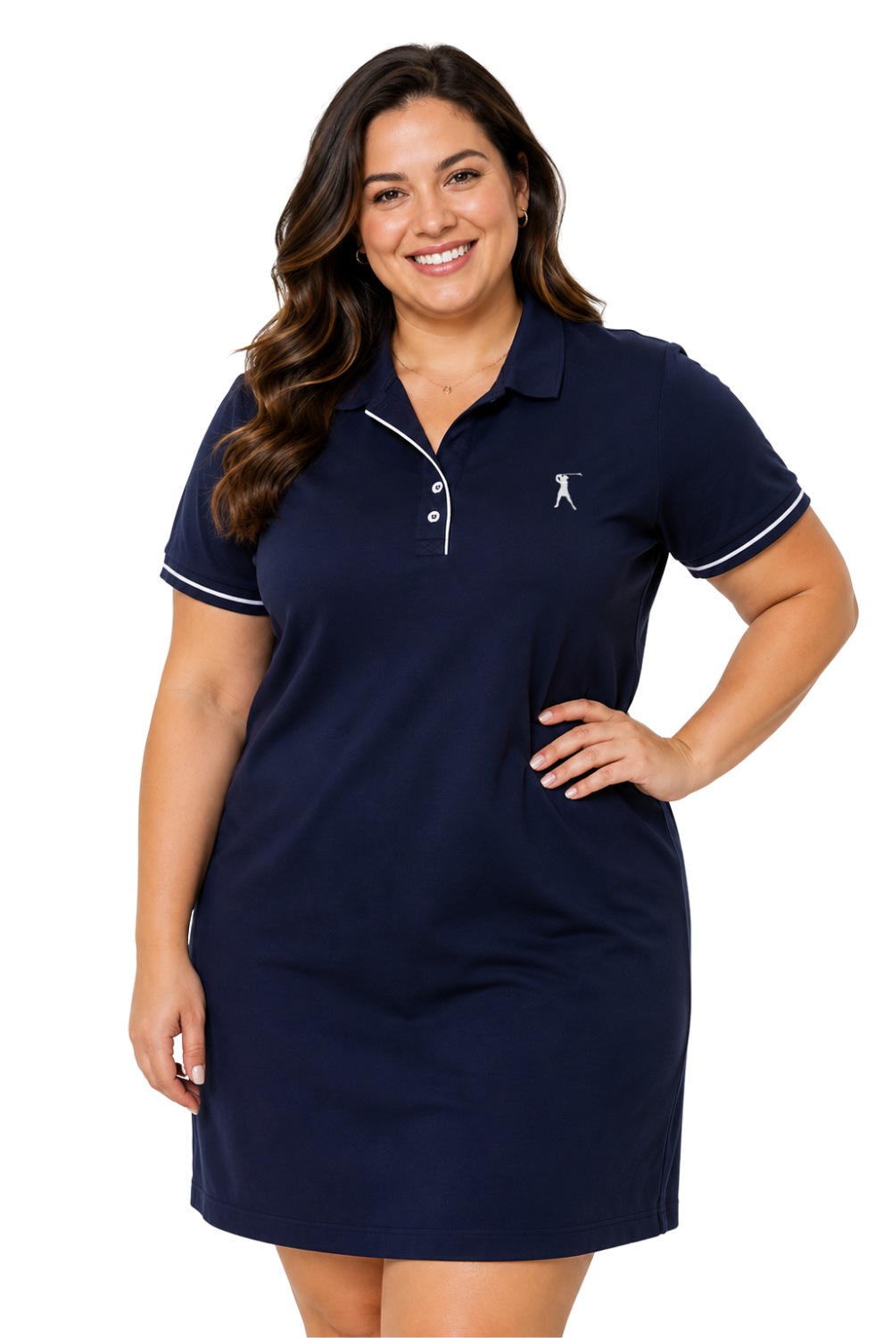 Vestido Polo Com Vivo Plus Size