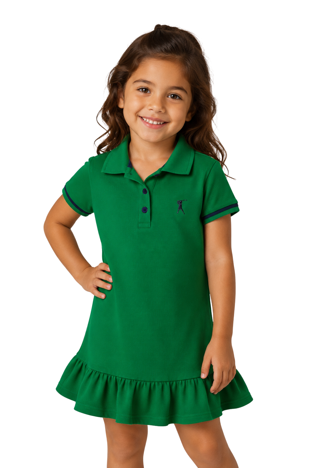 Vestido Polo Com Vivo Infantil