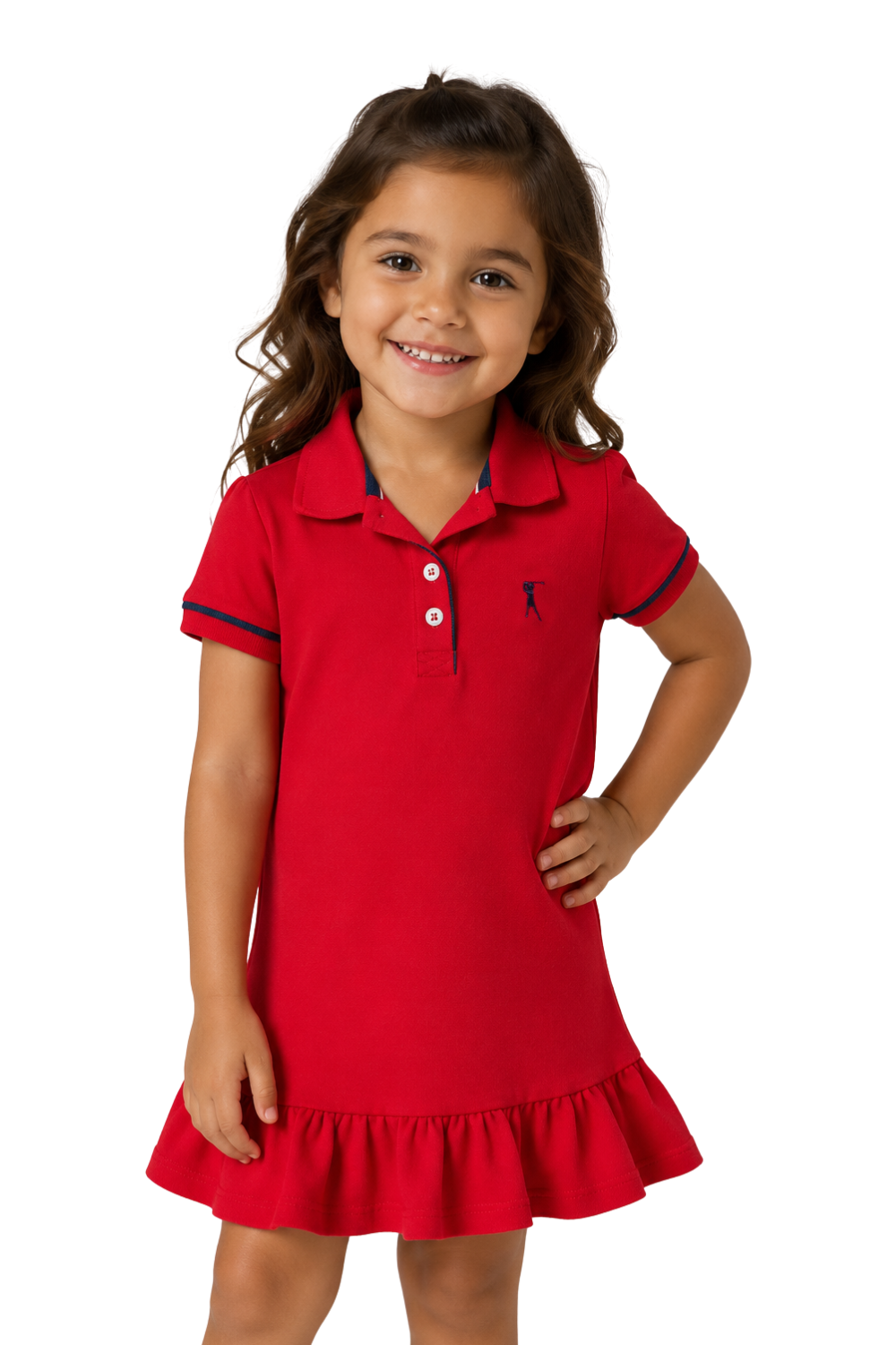 Vestido Polo Com Vivo Infantil