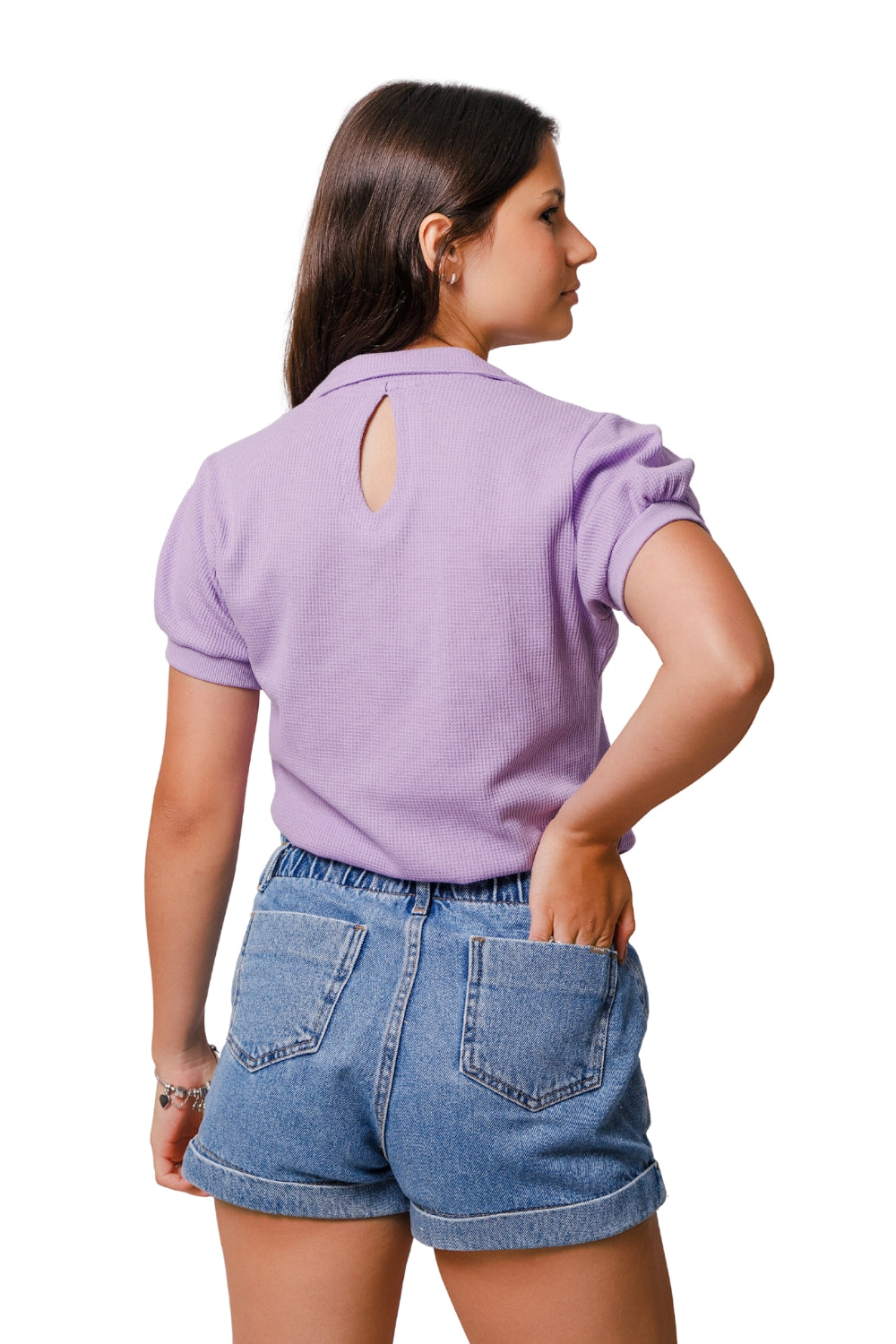 Baby Look Feminina Abert Gola Costa