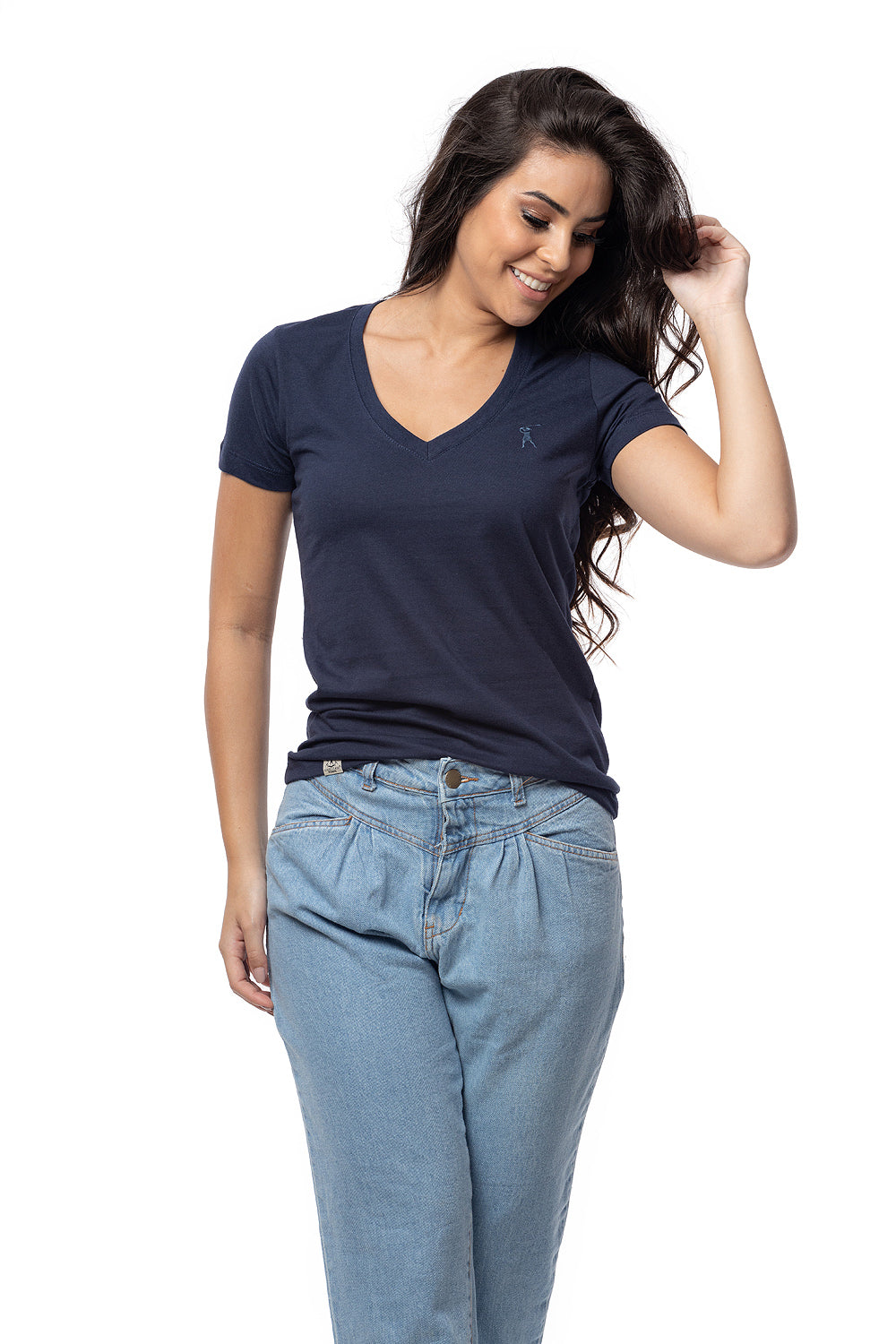 Camiseta Feminina Decote V