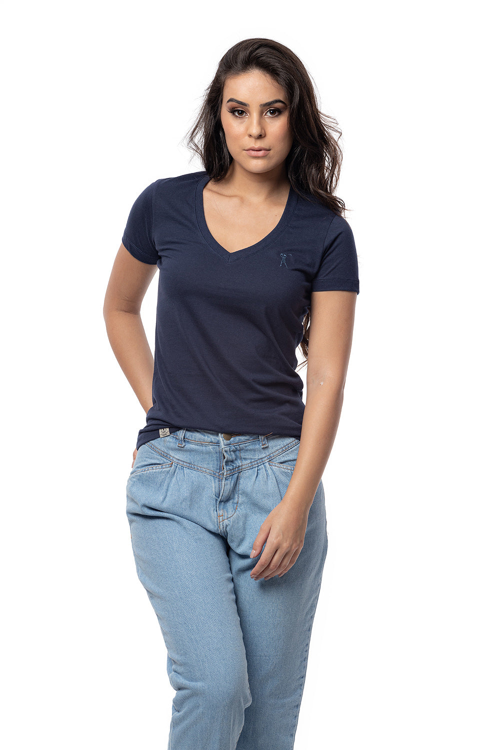 Camiseta Feminina Decote V