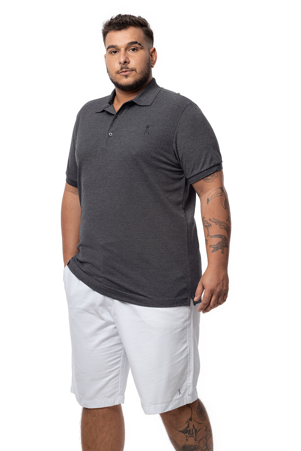 Camisa Polo Lisa Plus Size