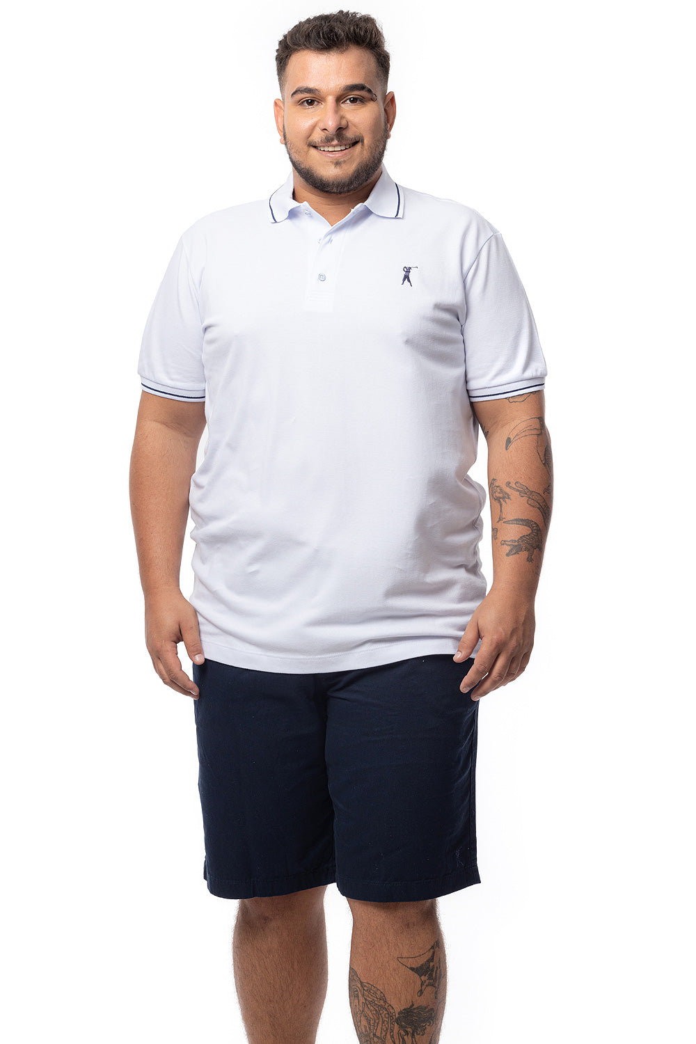 Camisa Polo Friso Plus Size