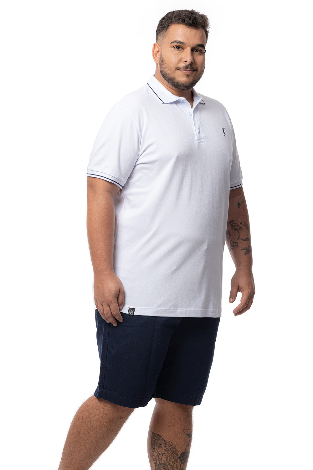 Camisa Polo Friso Plus Size