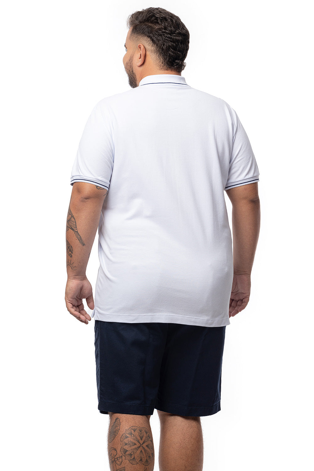 Camisa Polo Friso Plus Size