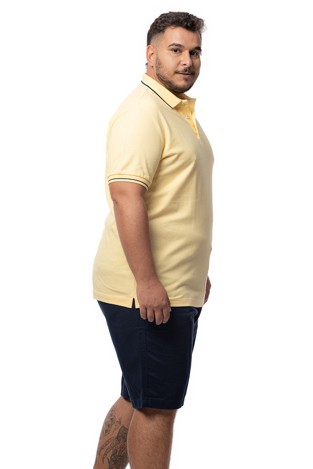 Camisa Polo Friso Plus Size