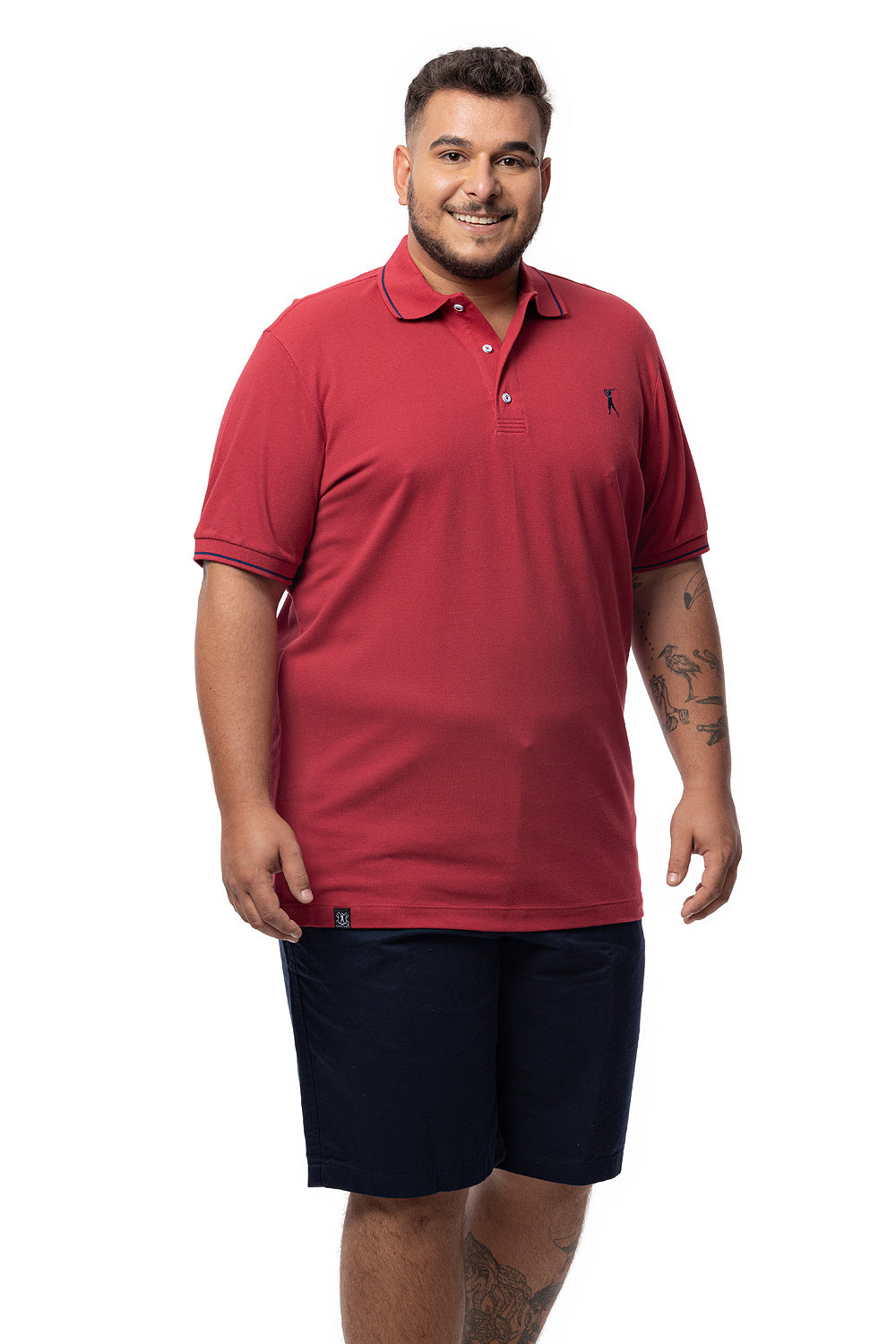 Camisa Polo Friso Plus Size