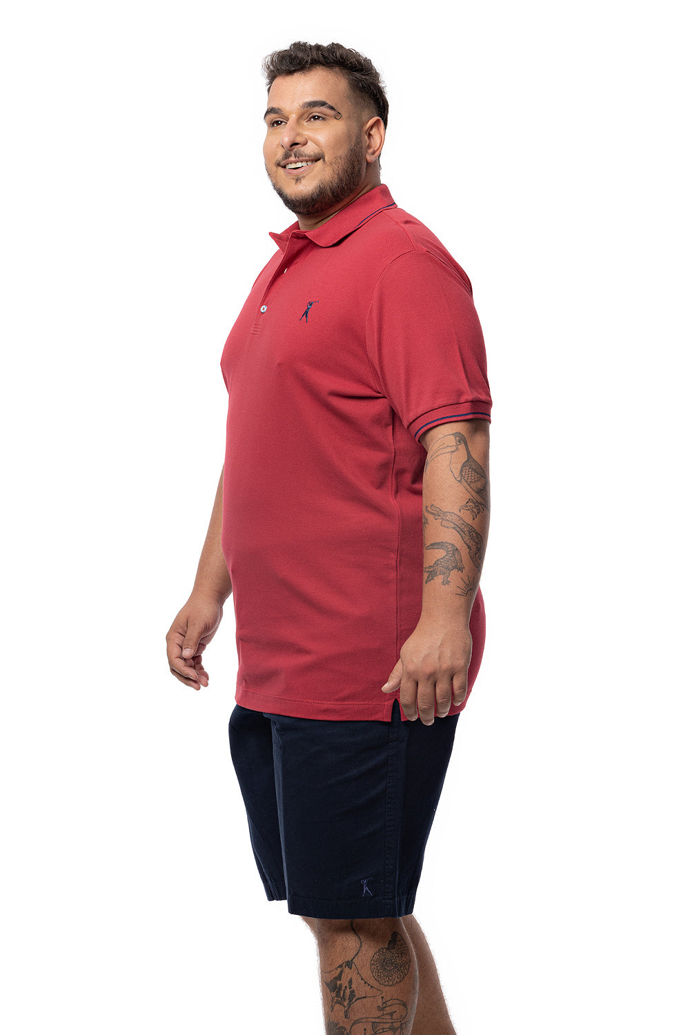 Camisa Polo Friso Plus Size