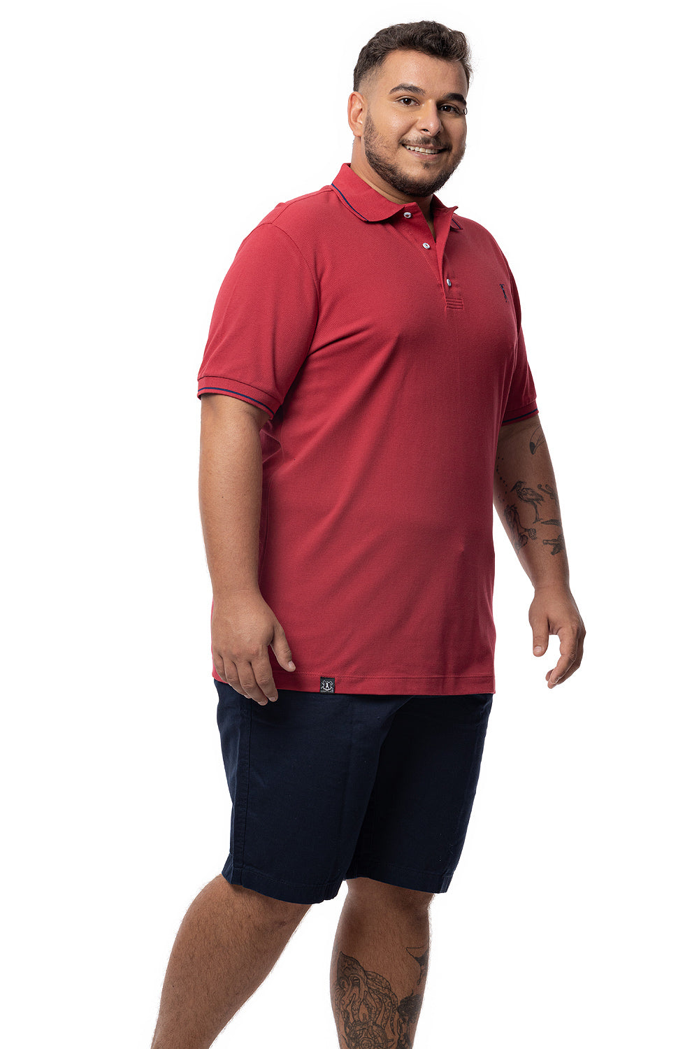 Camisa Polo Friso Plus Size