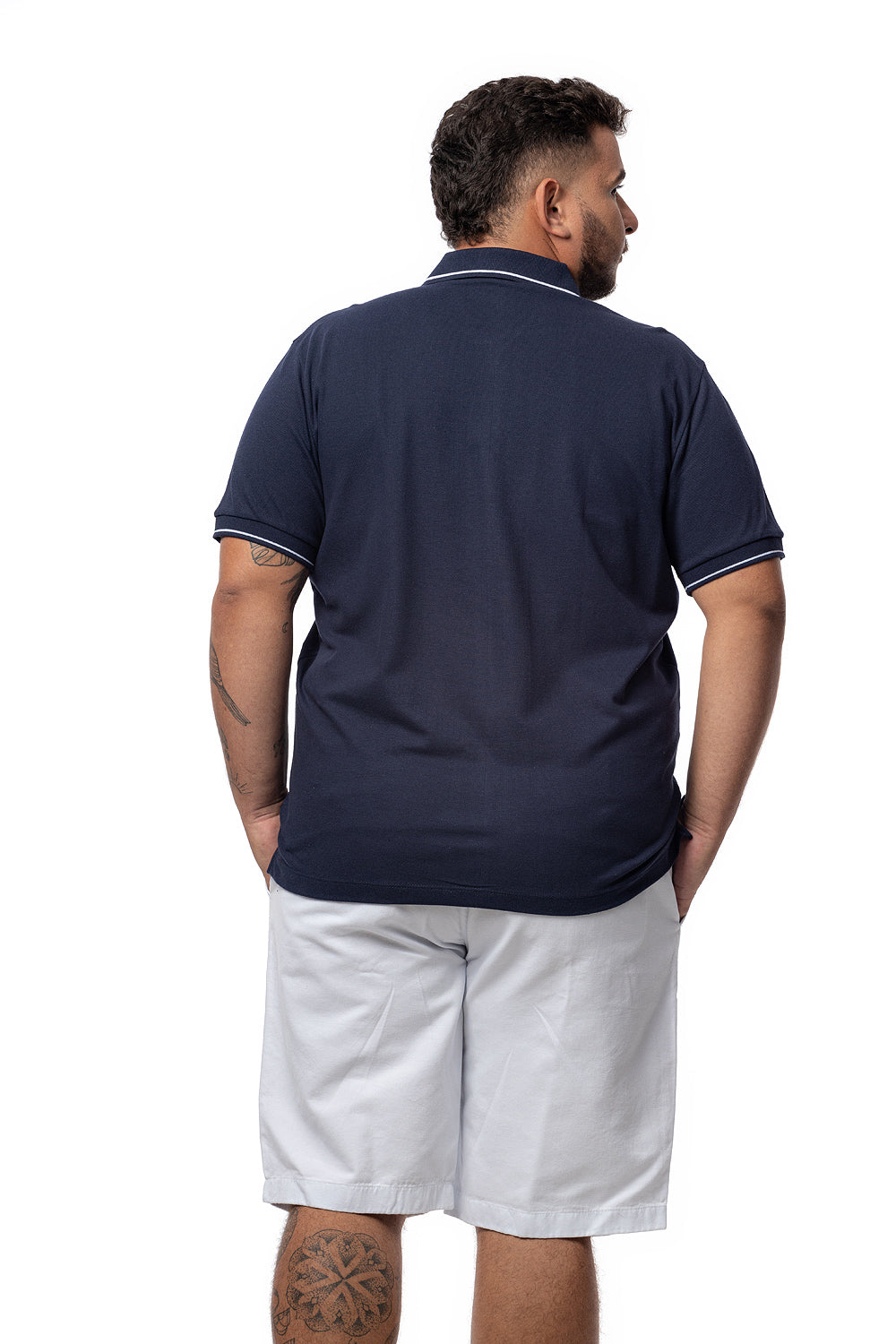 Camisa Polo Friso Plus Size