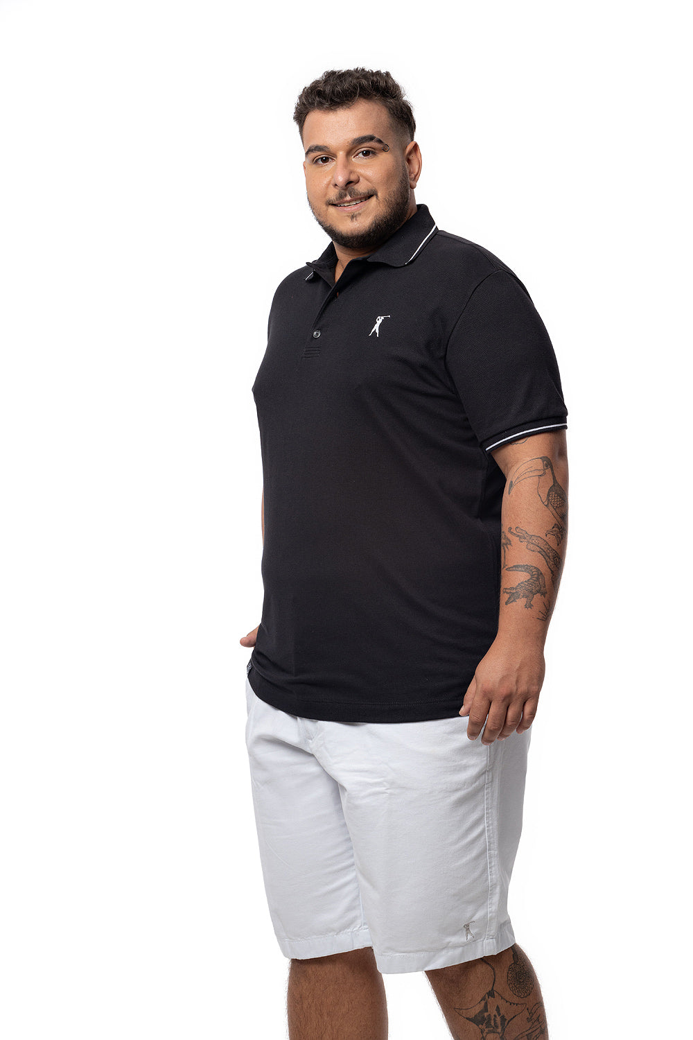 Camisa Polo Friso Plus Size
