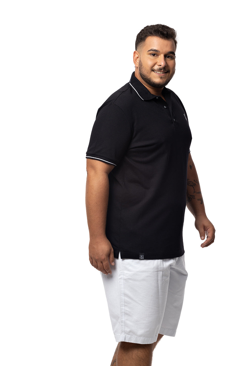 Camisa Polo Friso Plus Size