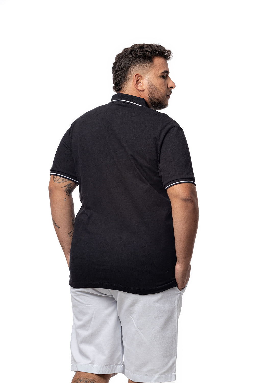 Camisa Polo Friso Plus Size