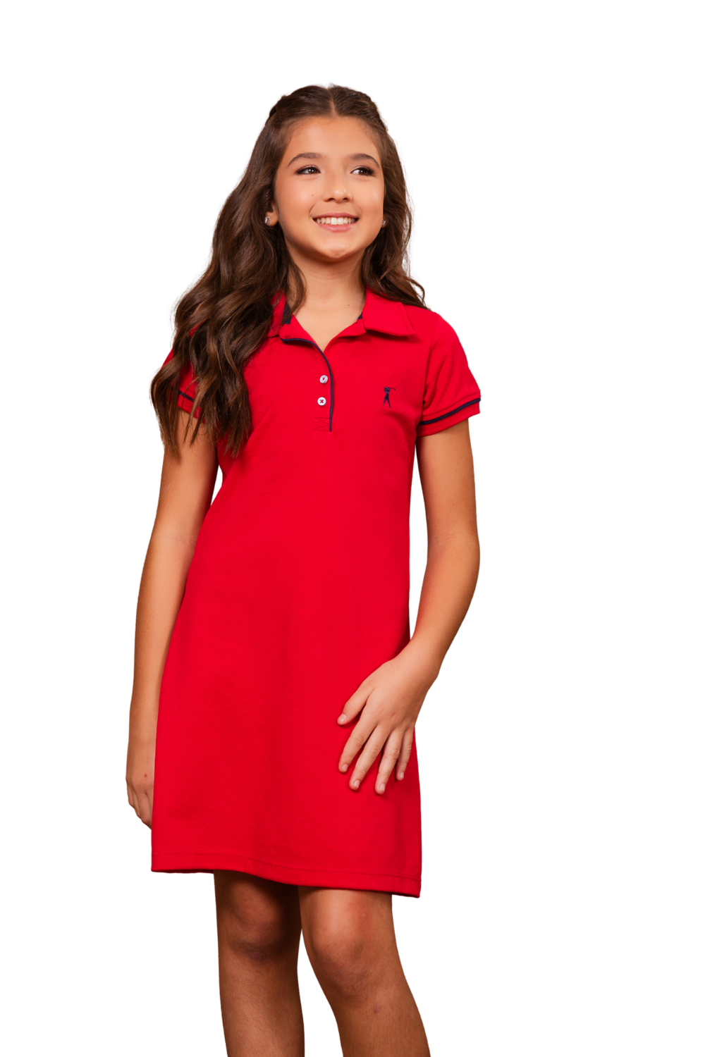 Vestido Polo Com Vivo Infantil