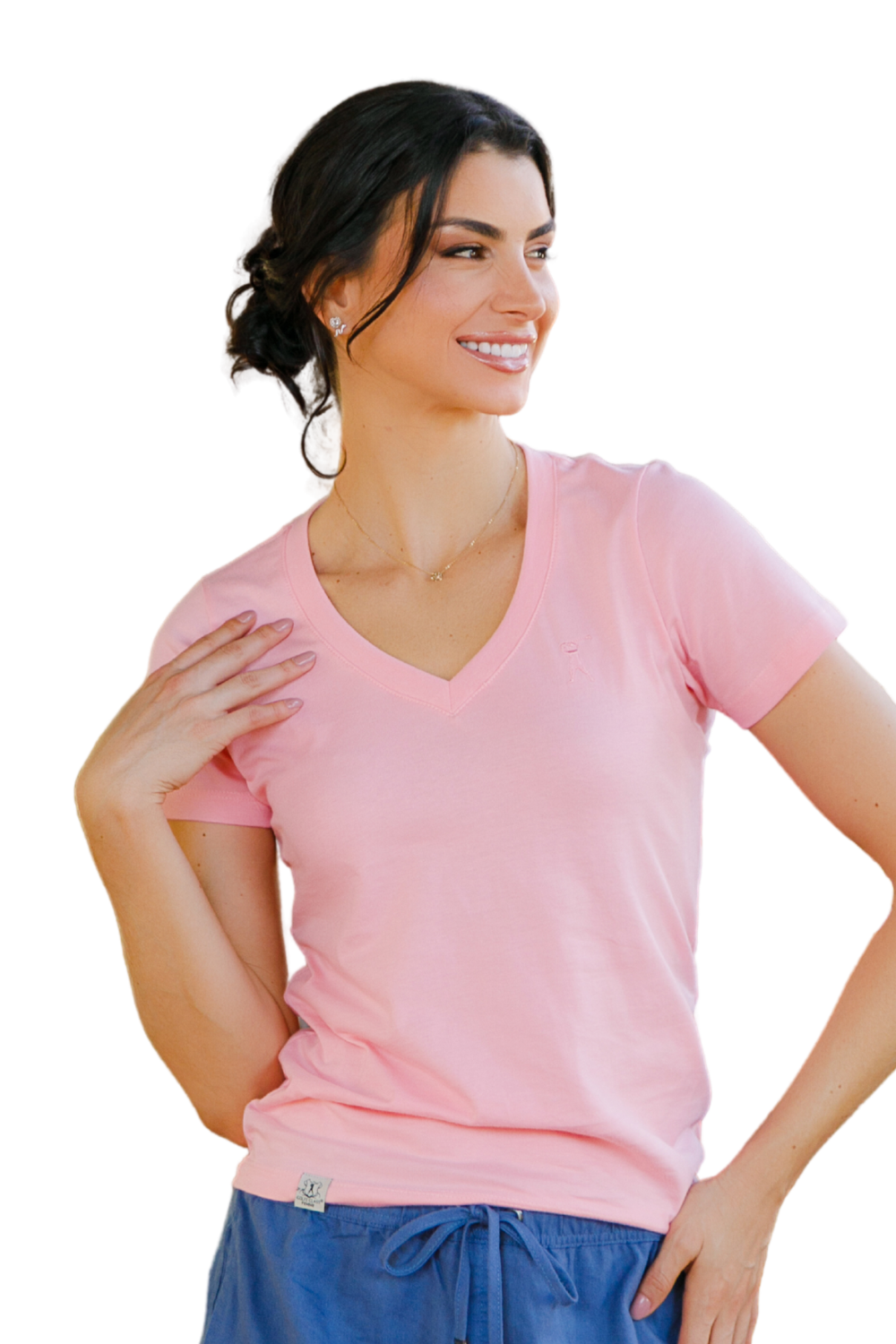 Camiseta Feminina Decote V