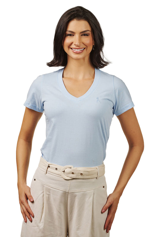 Camiseta Feminina Decote V